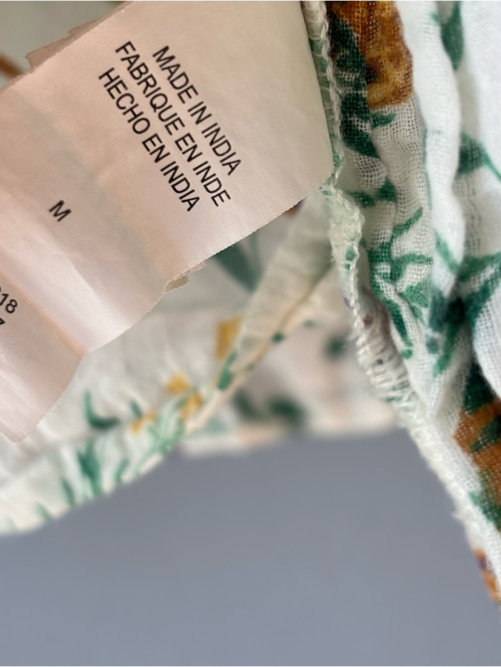 Lucky Brand Floral Button Up Banded Top Womens Medium Relaxed Fit Cotton Boho - Picture 10 of 14